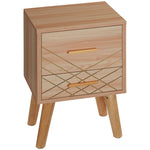 Bedside Cabinet, Nordic Bedside Table With 2 Drawers