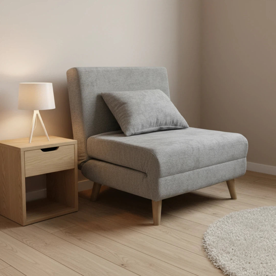 Joel Uno Single Chair Sofa Bed | One Size | Grey
