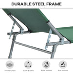 Portable Folding Camping Bed Lounger Army | Green