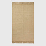 Zaphyr Natural Handwoven Jute Rug With Tassels | 150cm x 95cm | Natural