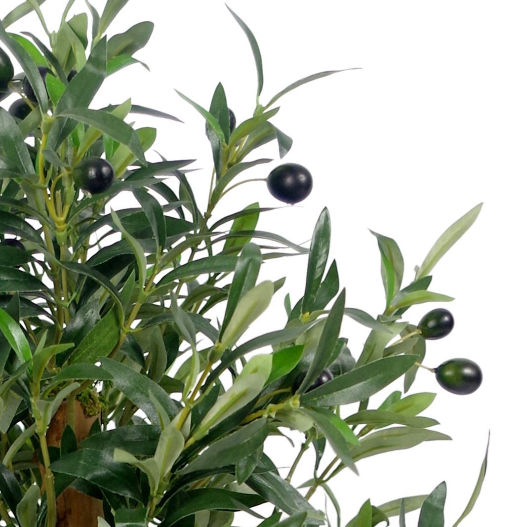 65cm  Design Uk Realistic Artificial Olive Tree In Black Plastic Pot