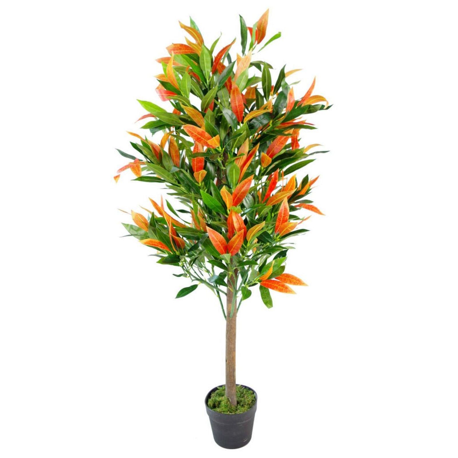 130cm  Realistic Red Robin Artificial Ficus Tree Photinia Red Green