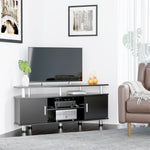Tv Unit Cabinet W/ Storage Shelves Cupboard | Black