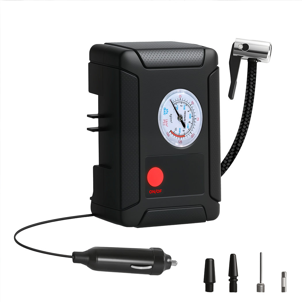 Car Tyre Inflator Air Compressor Pump Portable Eelectric Digital 150psi | Black