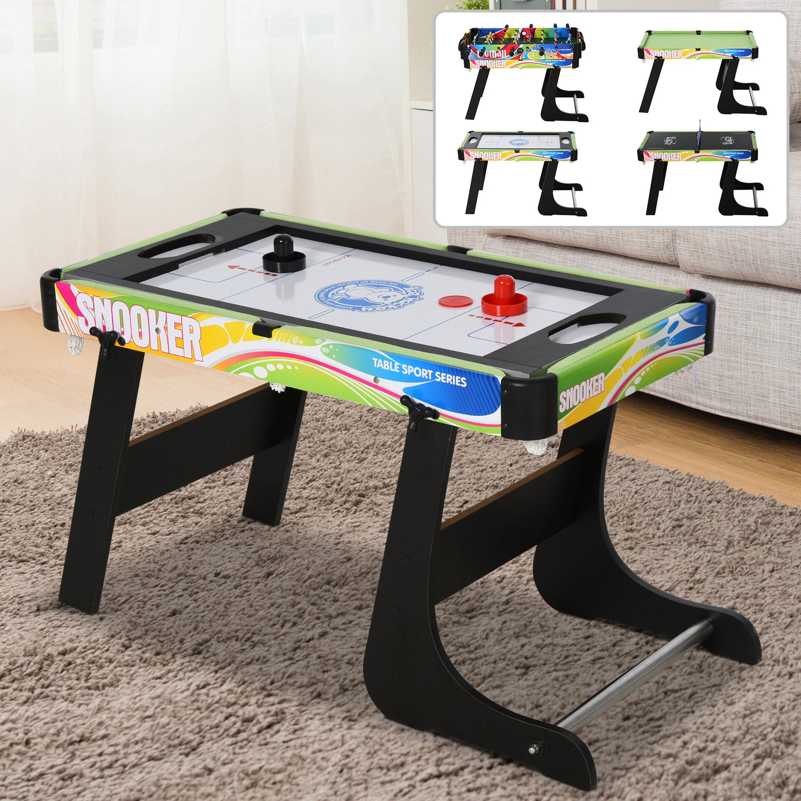 4-in-1 Foldable Game Table For Home Gaming