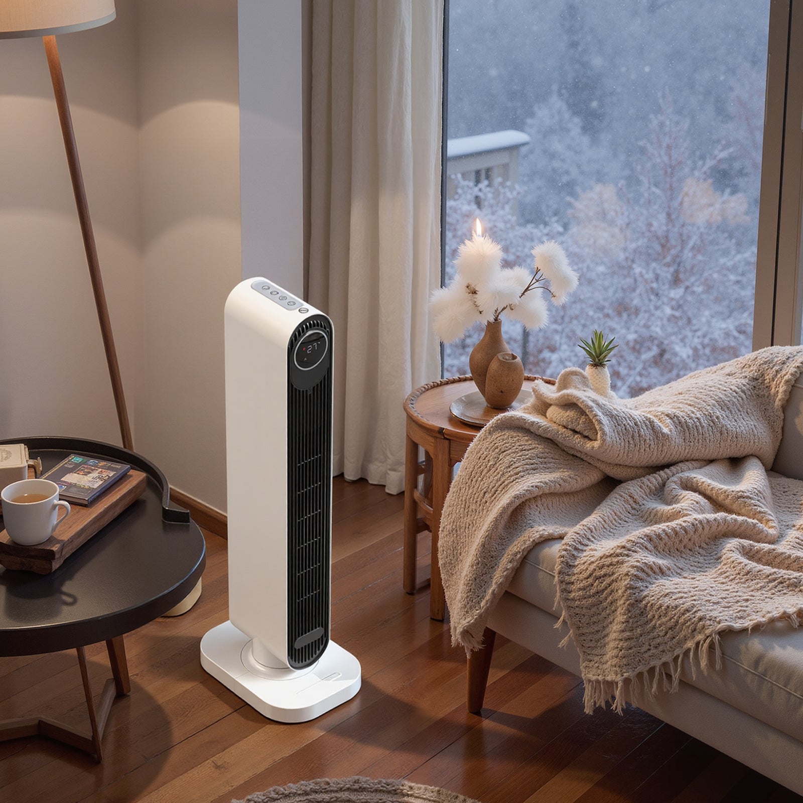 Ceramic Electric Heater, 2000w Fan Space Heater | White