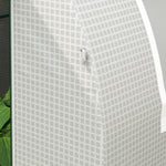 Polytunnel Greenhouse W/ Mesh Windows 1.8x1.8x2m | White