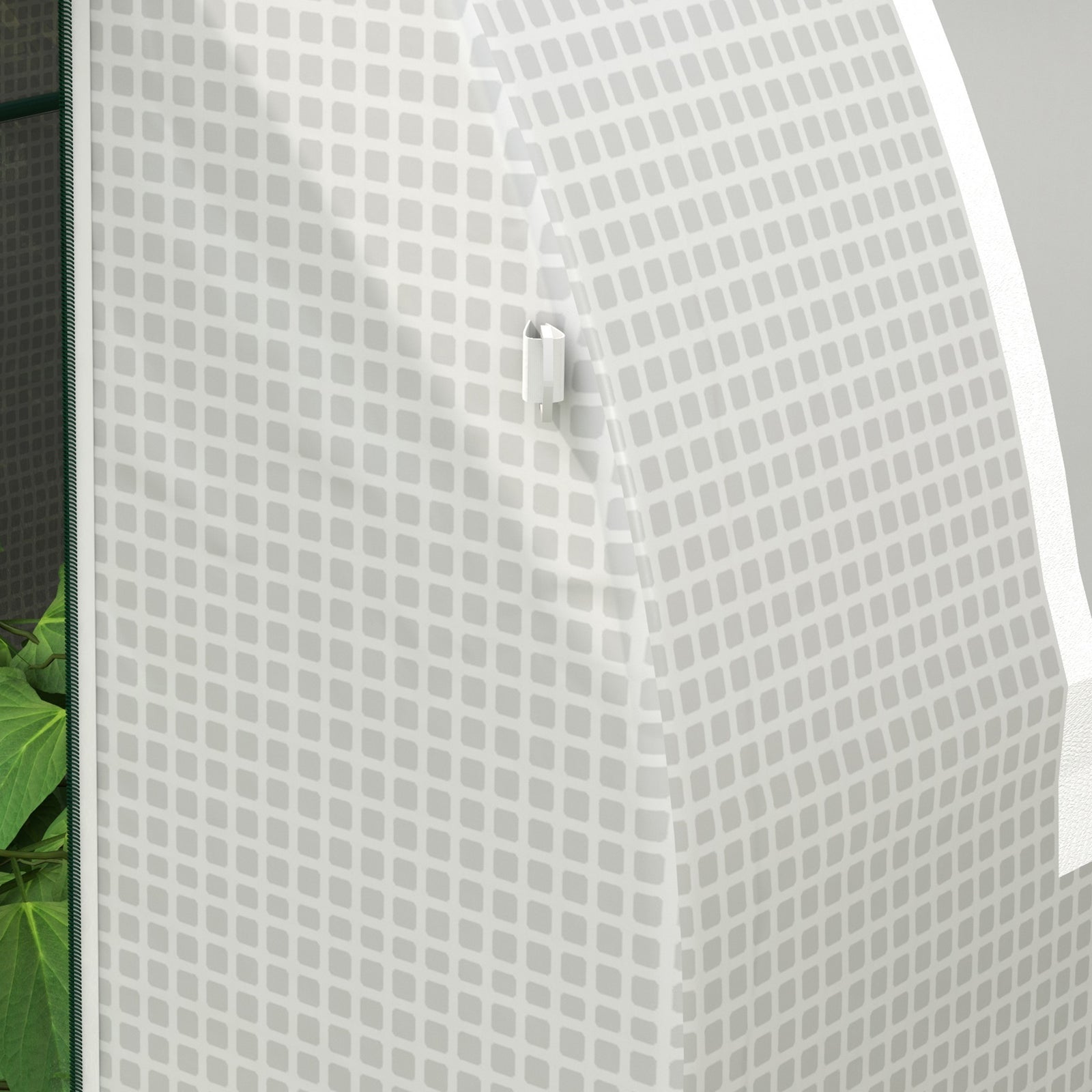 Polytunnel Greenhouse W/ Mesh Windows 1.8x1.8x2m | White