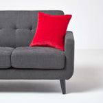 Set Of 2 Velvet Cushion Covers | 40cm x 40cm | Red