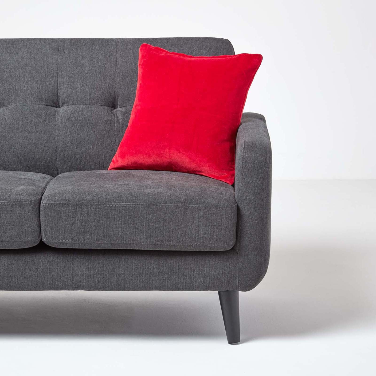 Set Of 2 Velvet Cushion Covers | 40cm x 40cm | Red