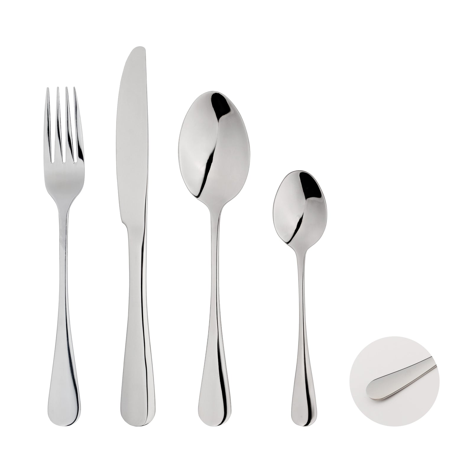 Cutlery Sets Stainless Steel Spoon Fork Simple 24 Piece Set