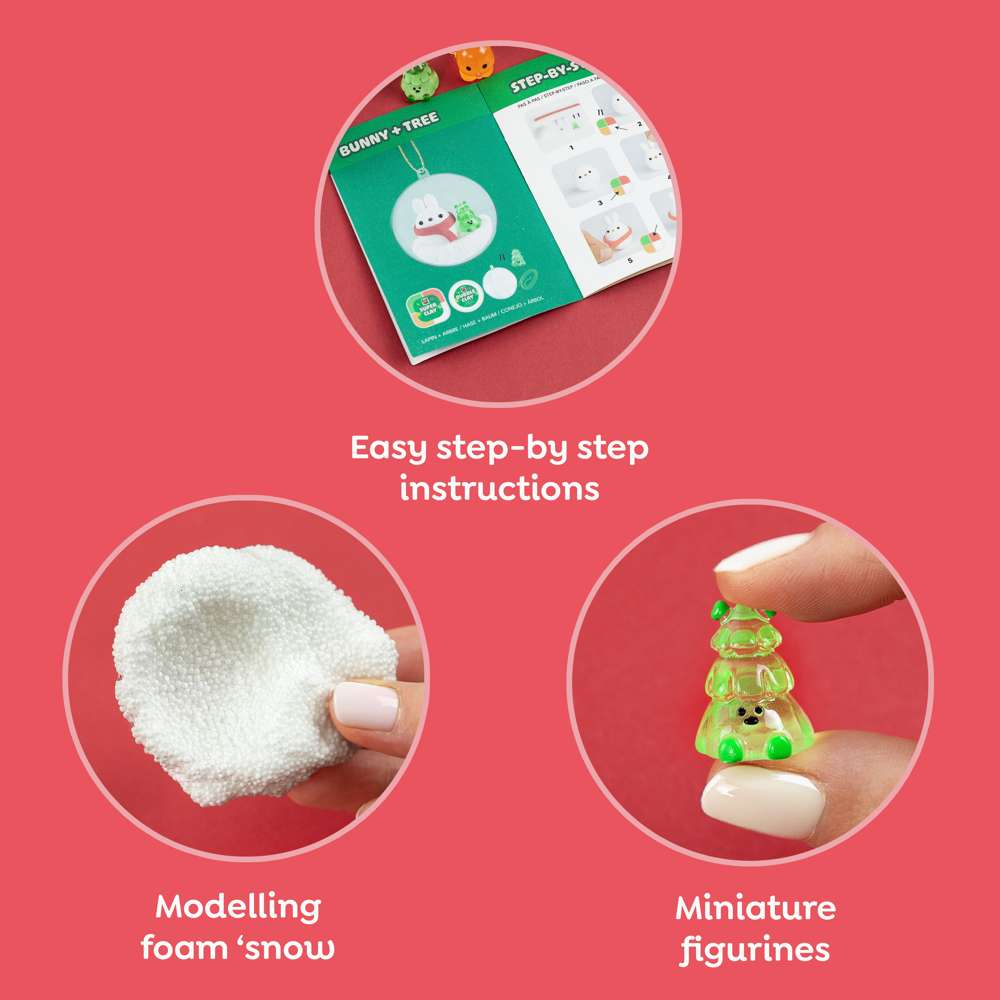 Bauble Craft Clay Kit - Bear & Bunny