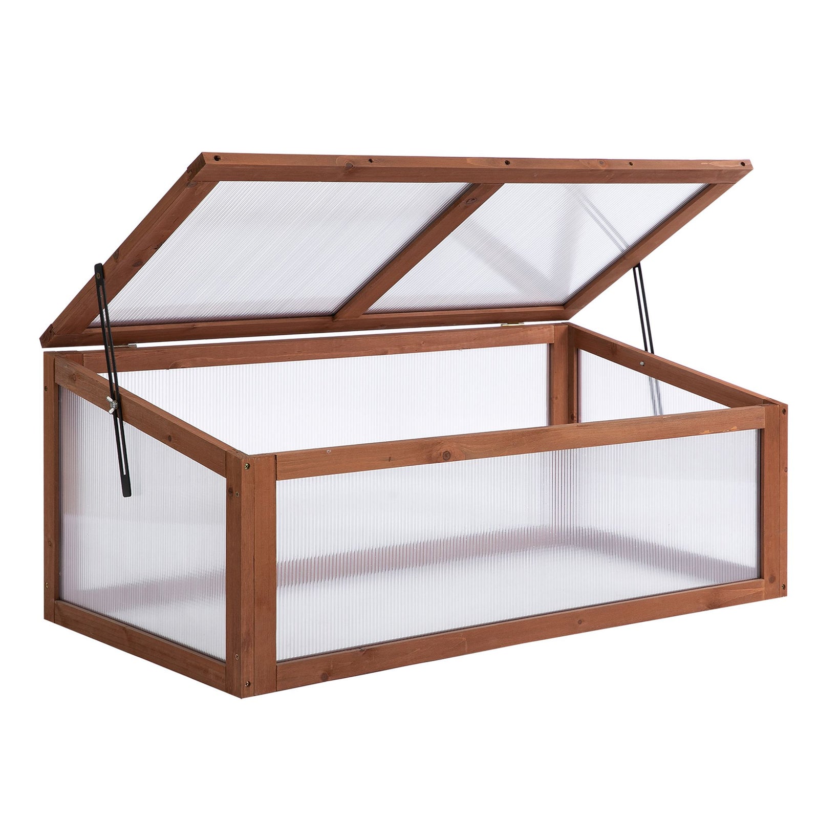 Wooden Cold Frame Greenhouse 100x65x40cm | Brown