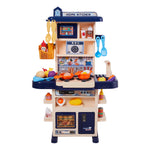 Children Pretend Kitchen Playset 43pcs Toy Accessory Set | Blue