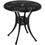 78cm Antique Round Garden Table With Parasol Hole