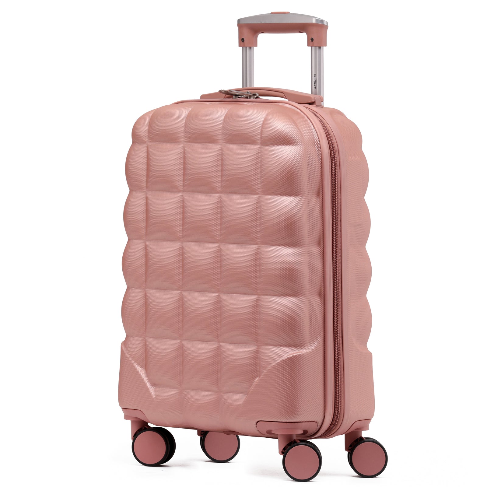 55x35x20cm Hard Case Bubble Carry On Suitcase - 100+ Airline Approved | Cabin | Rose Gold