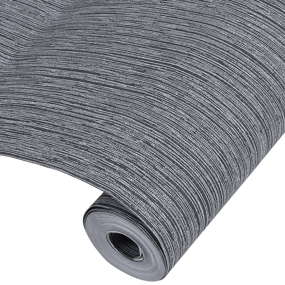 Lifeideas Plain 3d Striped Linen Textured Non-woven Wallpaper