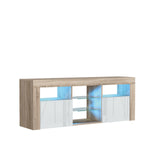 Pulse Tv Unit 145cm With Led Lights | Natural Oak