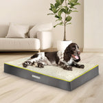 Grey Small To Xxl Dog Beds Orthopaedic Extra Large Flat Crate Pet Mattress, Removable Washable Cover | 91cm | Grey