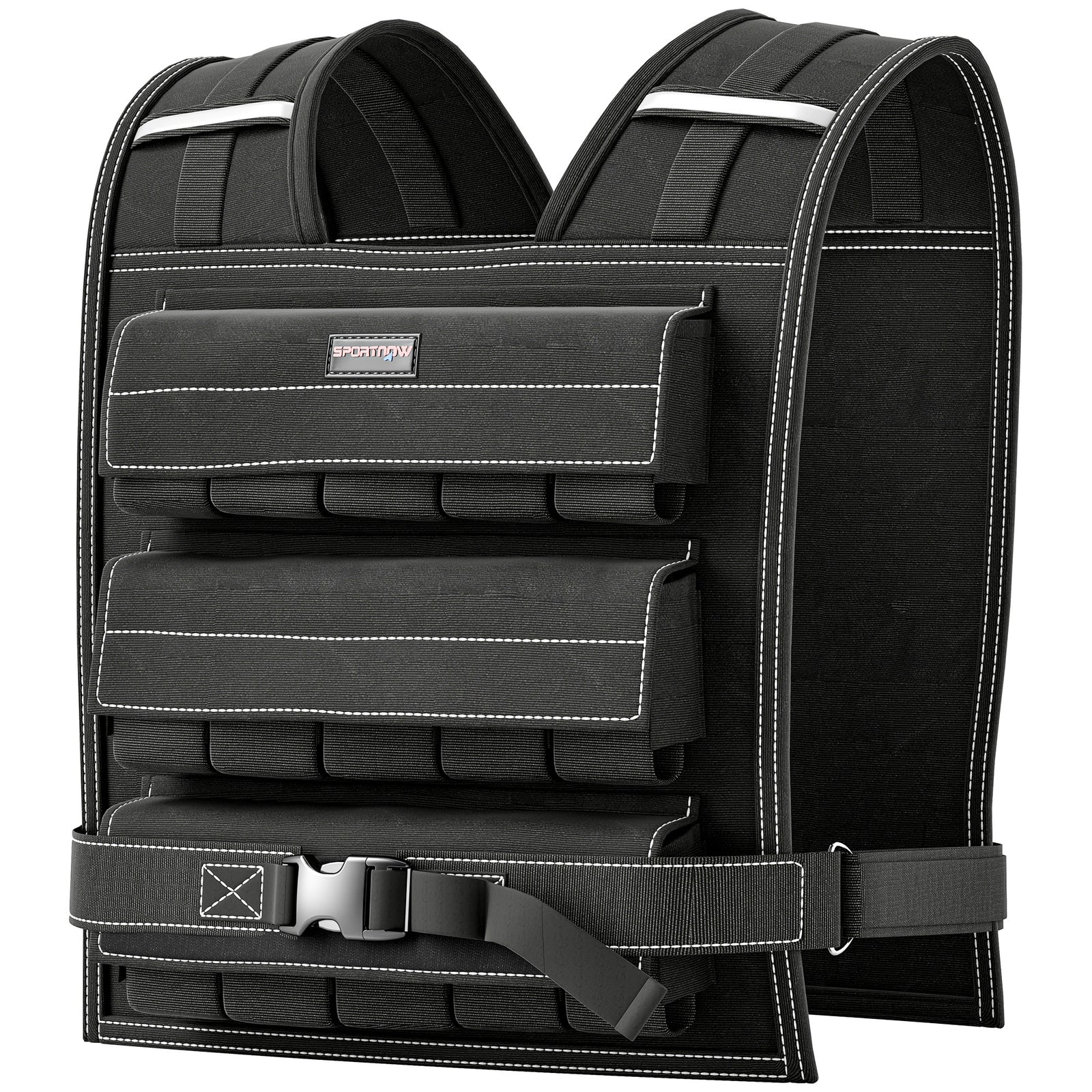30kg Adjustable Weighted Vest With Reflective Strips