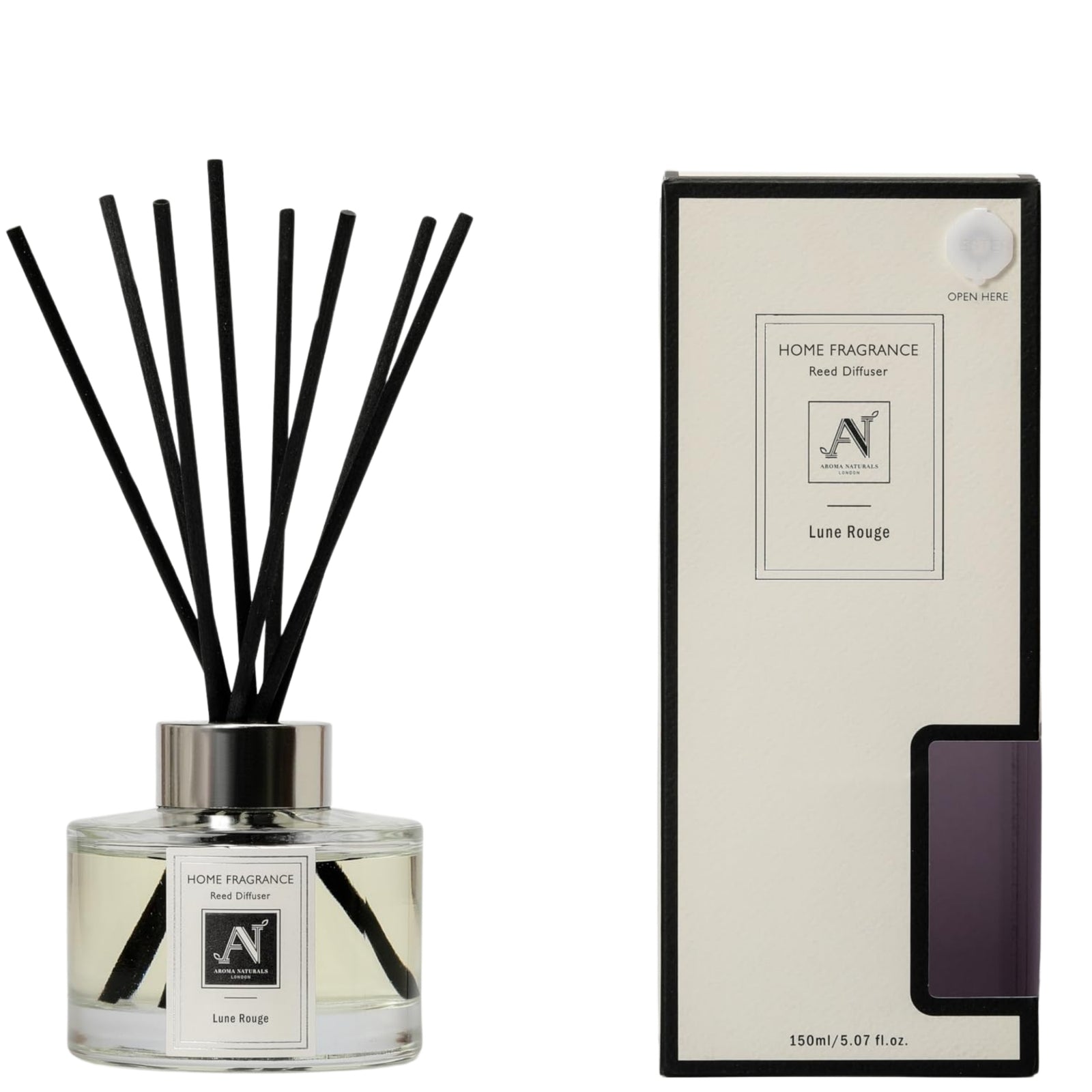 Minimalist Luxe 150ml Reed Diffuser With Metal Collar Lune Rouge Scent