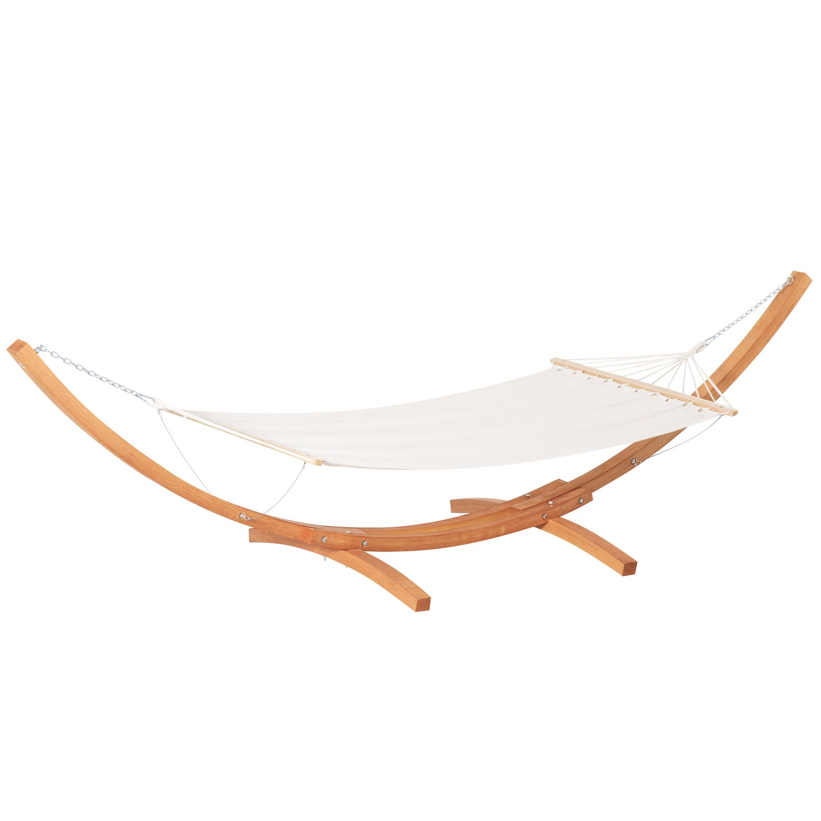 Outdoor Garden Hammock With Wooden Stand Swing Hanging Bed