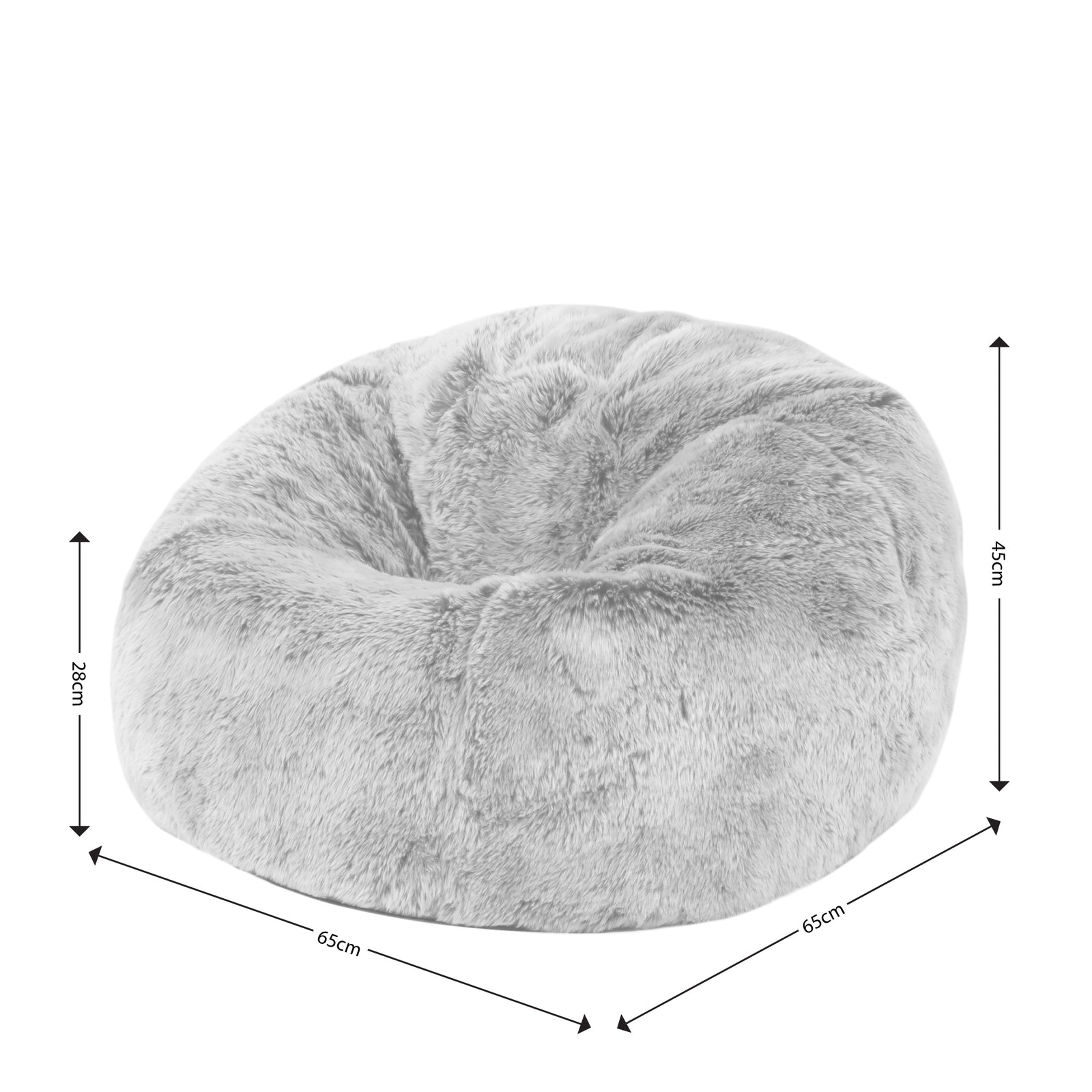 Kids Faux Fur Bean Bag Chair | Blue