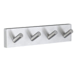 Towel Hooks Wall Mounted Storage Non-rust Brass Core | Quadruple | Brushed Chrome