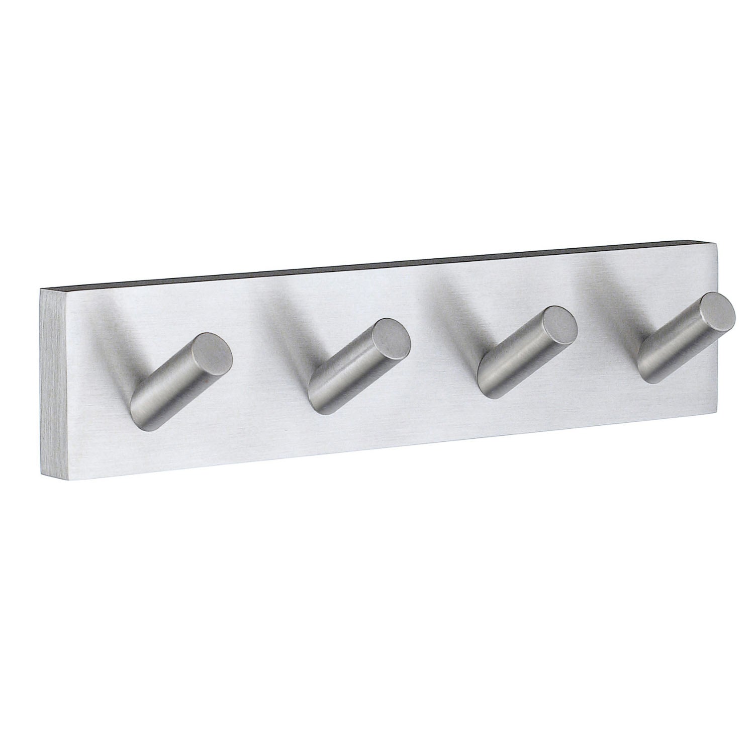 Towel Hooks Wall Mounted Storage Non-rust Brass Core | Quadruple | Brushed Chrome