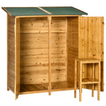 Garden Storage Shed Tool Organizer W/ Table | Natura