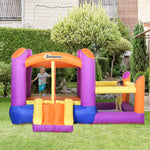 Bouncy Castle With Slide Pool House Inflatable W/ Blower Multi-color