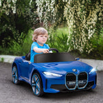 Bmw I4 Licensed 12v Kids Electric Ride-on Car W/ Remote Control | Blue