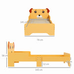 Toddler Bed Frame, Puppy-themed Design, 143 X 74 X 58cm - Yellow | Yellow
