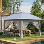Outsunny 3.6 X 3.6m Pop-up Tent Gazebo Shelter Instant Canopy Steel