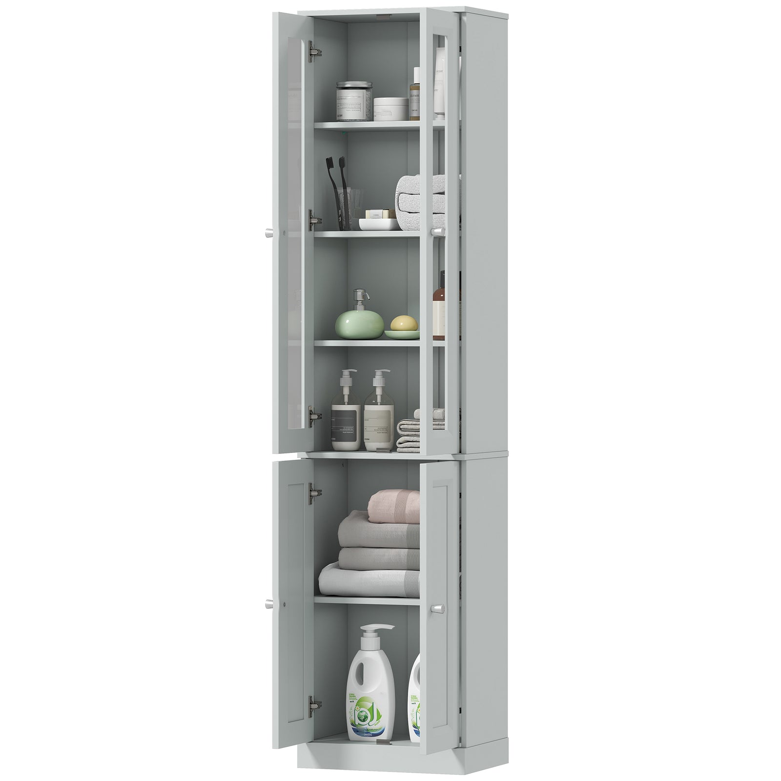Tall Bathroom Storage Cabinet, 6-tier Bathroom Cabinet | Blue