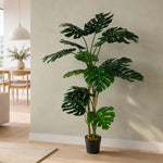 150cm Artificial Luxury Monstera Plant Black Pot