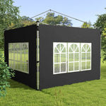 Gazebo Side Panels For 3x3(m) Or 3x4m Pop Up Gazebo, 2 Pack | Black