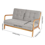 Wooden Frame 2-seater Sofa – Modern Upholstered Loveseat