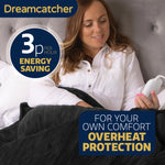 Dreamcatcher Deluxe Xl Electric Throw Heated Double Over Blanket Soft Fleece Black 9 Heat & 12hr Timer