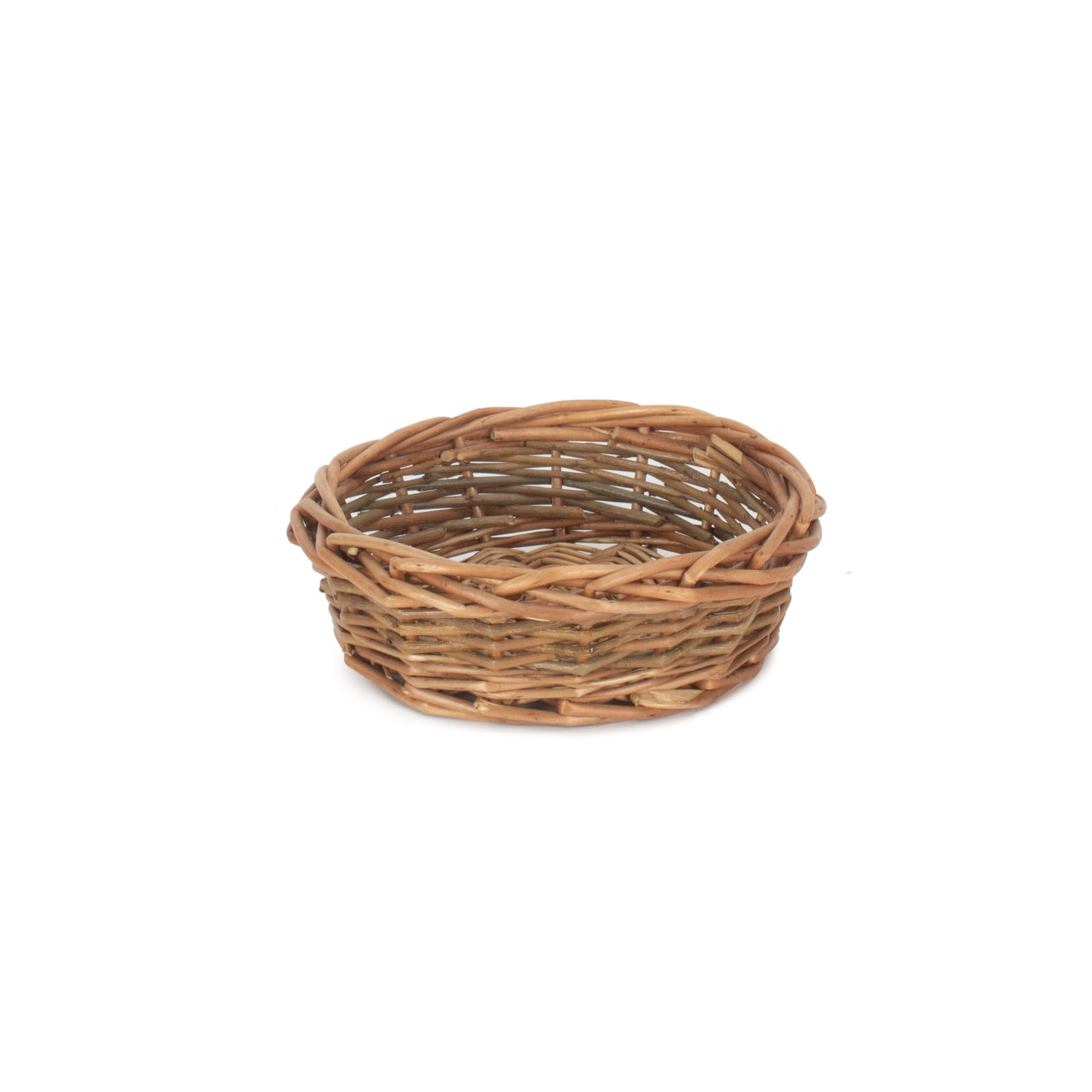 Wicker Unpeeled Willow Round Tray | Small | Brown
