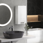 kleankin Bathroom Wall Cabinet, High Gloss Soft-close Storage Cabinet, White