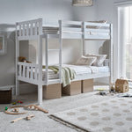 Icon Wooden Bunk Bed With Pocket Mattresses | Single | White