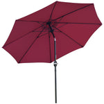 2.7m Parasol With Tilt And Crank | Red