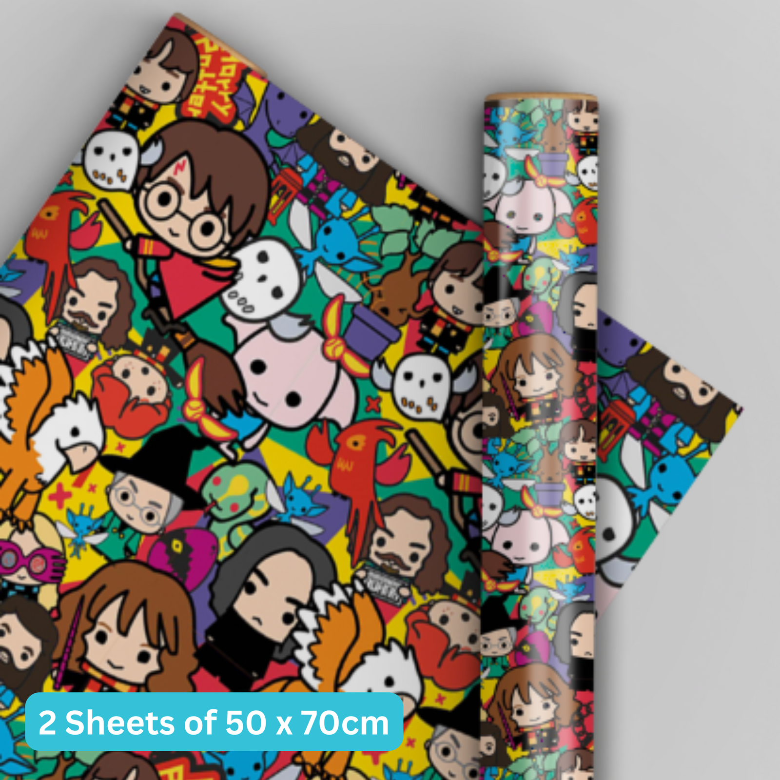 2 Sheets & 2 Tags Wrapping Paper