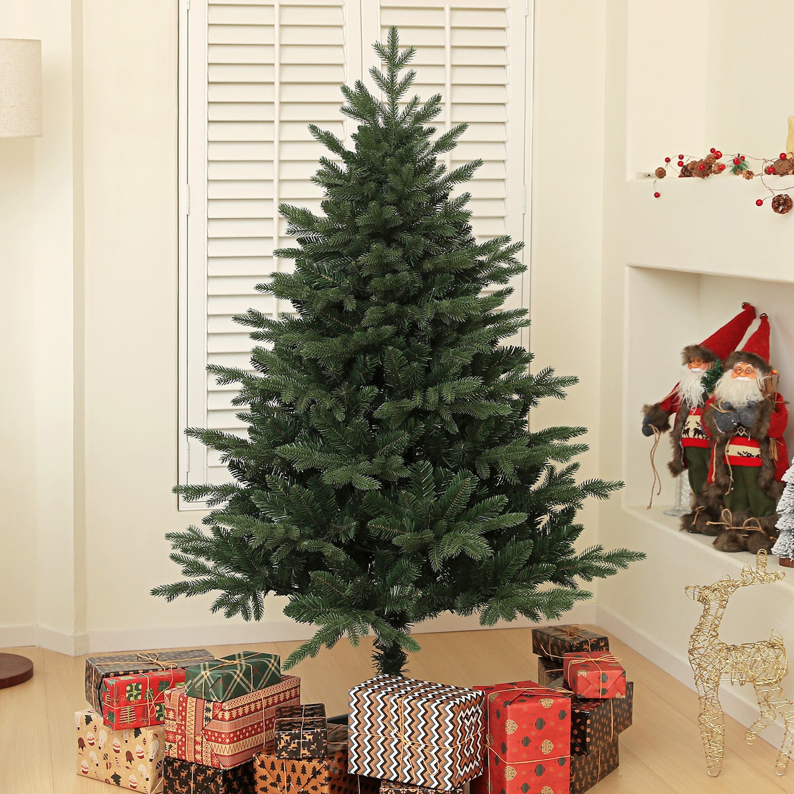 5/6/7ft Artificial Spurce Christmas Tree With Branches | 5ft | Green