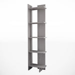 Modern 5-tier Corner Bookshelf Shelf Unit | Grey