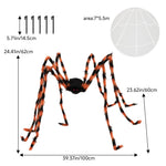 Giant Halloween Outdoor Spider Web Decoration With Scary Spider
