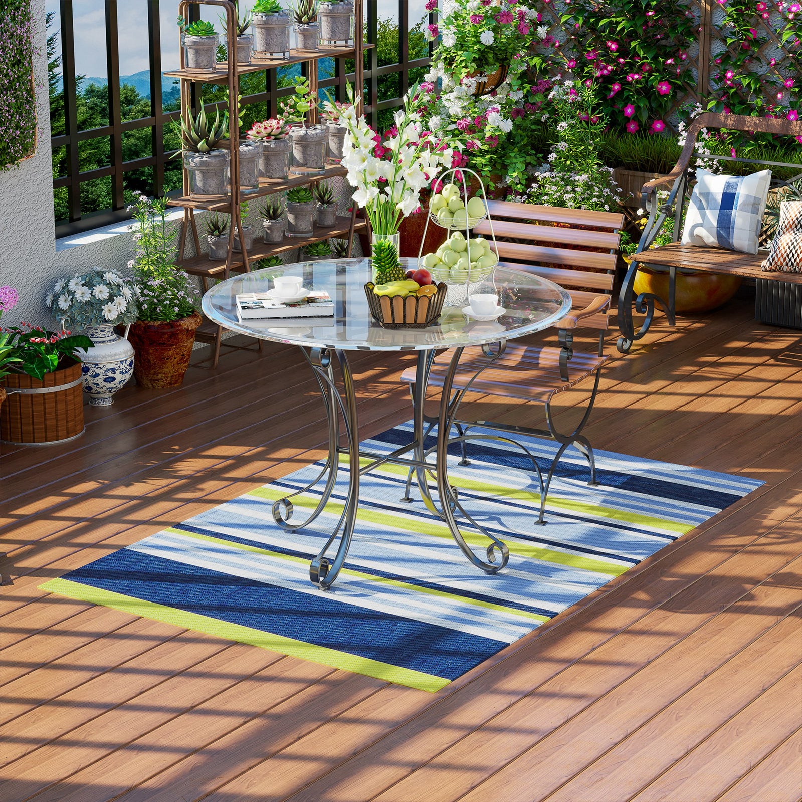 Reversible Rug 121x182cm For Rv/camping