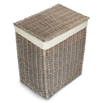 Slim Grey Wash Wicker Laundry Basket | One Size