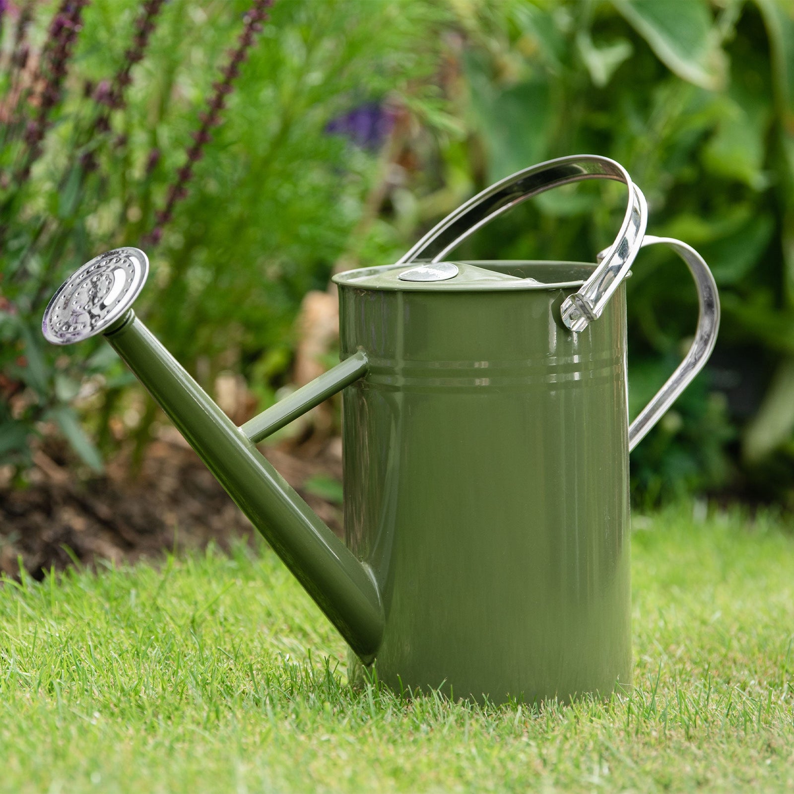 Galvanised Steel Watering Can | Almond Cream